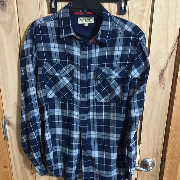 1897 Other - 1897 Blue and White Casual Button Down Shirt